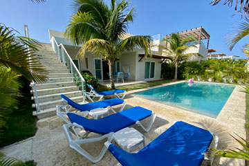 New built modern style villas in a secure beach front community